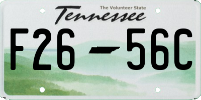 TN license plate F2656C
