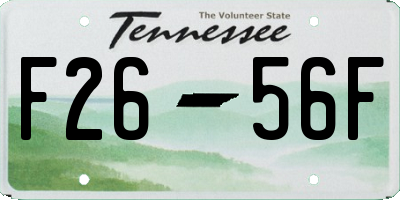 TN license plate F2656F