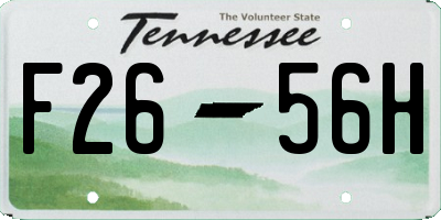 TN license plate F2656H