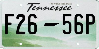TN license plate F2656P