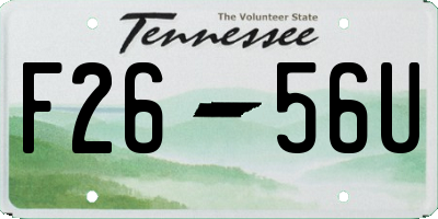 TN license plate F2656U
