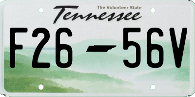 TN license plate F2656V