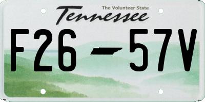 TN license plate F2657V