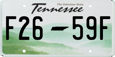 TN license plate F2659F