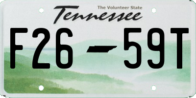 TN license plate F2659T