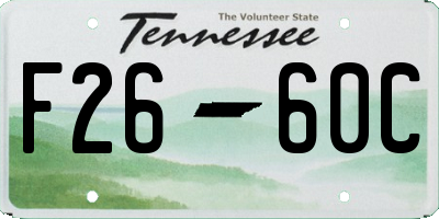 TN license plate F2660C