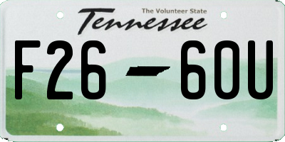 TN license plate F2660U