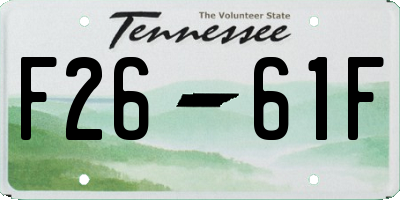 TN license plate F2661F