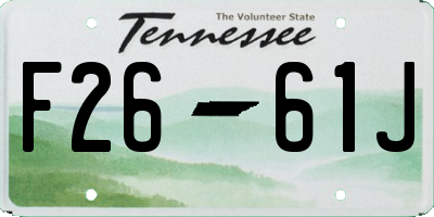 TN license plate F2661J