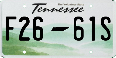 TN license plate F2661S