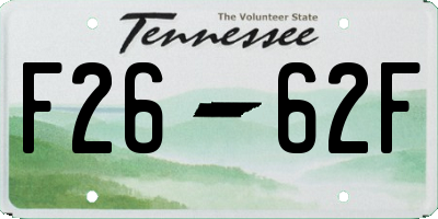 TN license plate F2662F