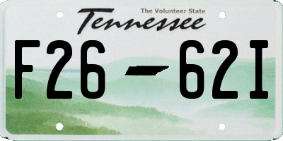 TN license plate F2662I