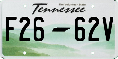 TN license plate F2662V
