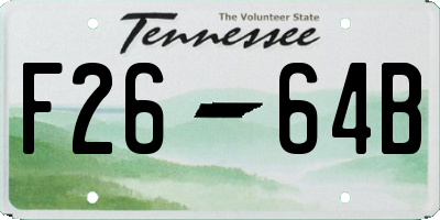 TN license plate F2664B