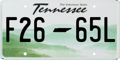 TN license plate F2665L
