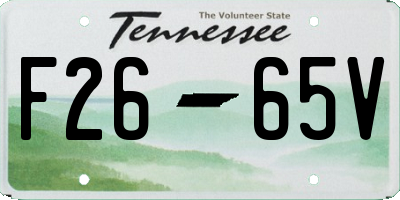 TN license plate F2665V