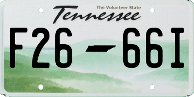 TN license plate F2666I