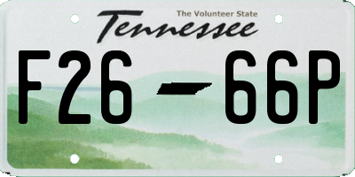 TN license plate F2666P