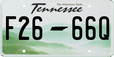TN license plate F2666Q