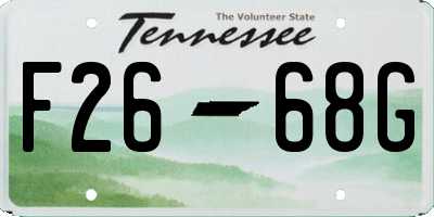 TN license plate F2668G