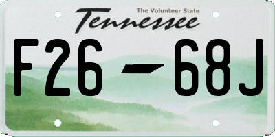TN license plate F2668J