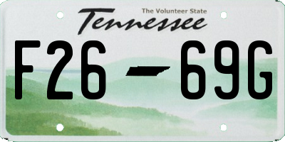 TN license plate F2669G