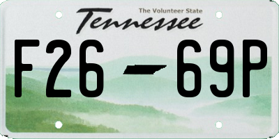 TN license plate F2669P