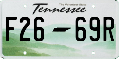 TN license plate F2669R