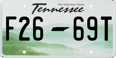 TN license plate F2669T