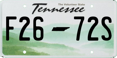 TN license plate F2672S