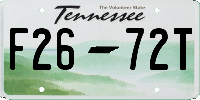 TN license plate F2672T