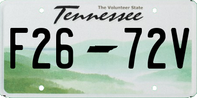TN license plate F2672V