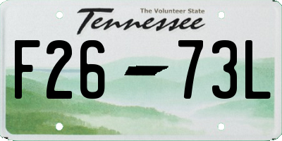 TN license plate F2673L