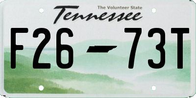 TN license plate F2673T