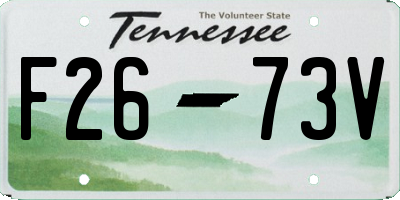 TN license plate F2673V