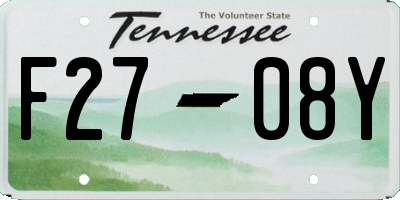 TN license plate F2708Y