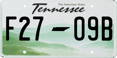 TN license plate F2709B