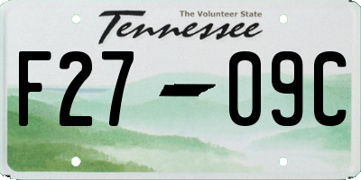 TN license plate F2709C