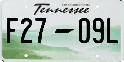 TN license plate F2709L