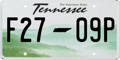 TN license plate F2709P