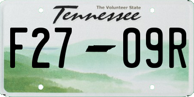 TN license plate F2709R