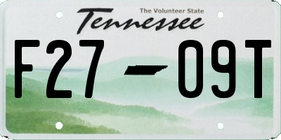 TN license plate F2709T