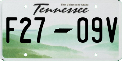 TN license plate F2709V