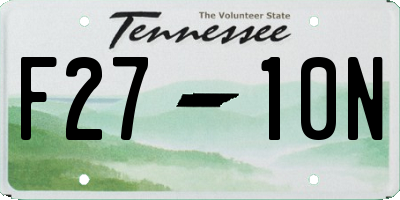 TN license plate F2710N