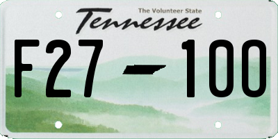 TN license plate F2710O