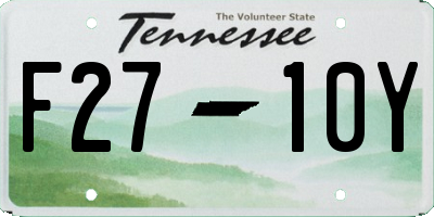 TN license plate F2710Y