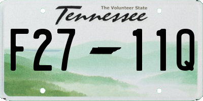 TN license plate F2711Q
