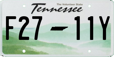 TN license plate F2711Y