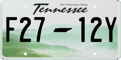 TN license plate F2712Y