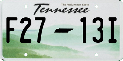 TN license plate F2713I